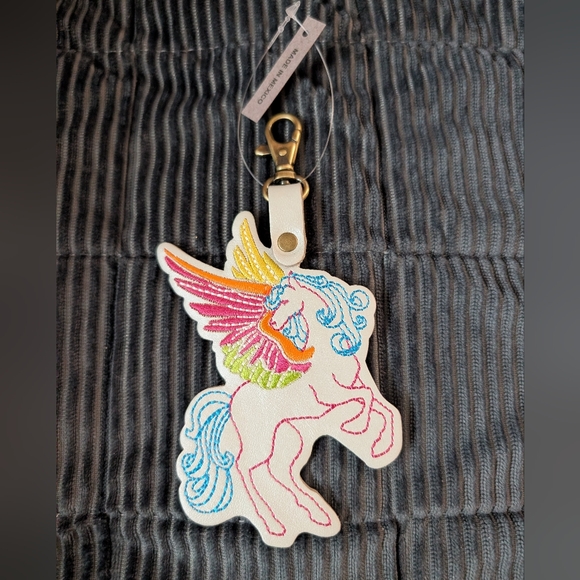 Portland Leather Accessories - Portland Leather Pegasus Keychain Bag Charm NWT